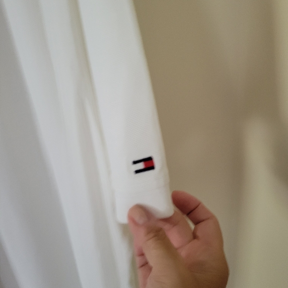 Tommy Hilfiger White Logo Polo - Picture 5 of 9